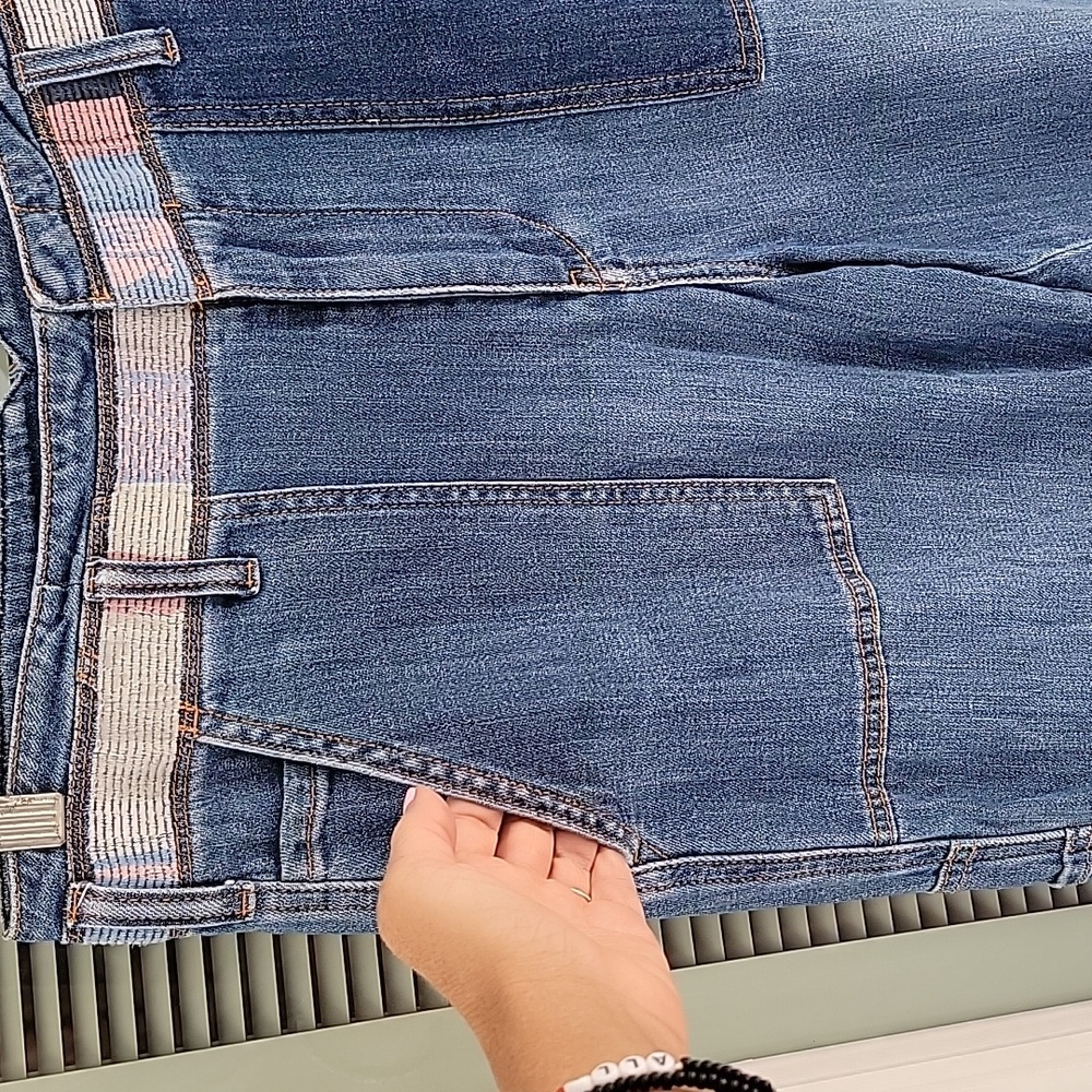 Pilcro By Anthropologie High Rise Patchwork Slim Boyfriend Jeans Sz 30 - Picture 4 of 16